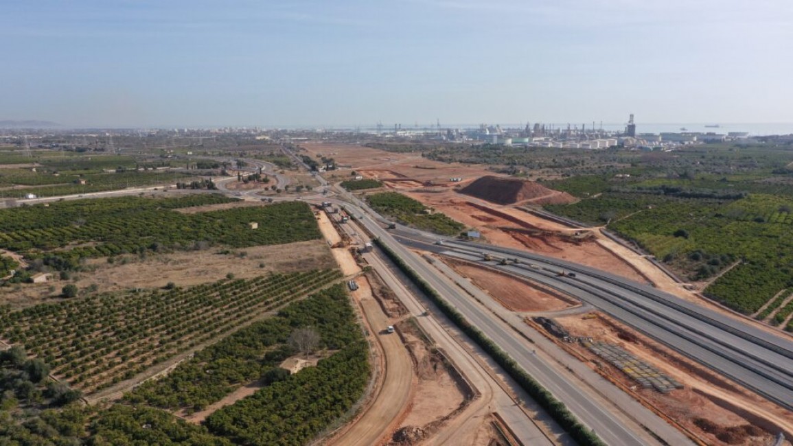 Obras acceso ferroviario sur. Foto: PORTCASTELLÓ - 
