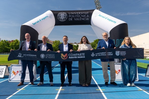 La UPV y el Maratón Valencia renuevan la pista del campus de Vera