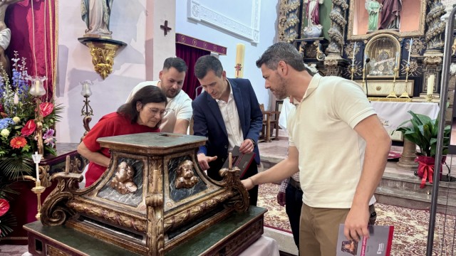La Diputación recupera la peana del Santísimo Cristo de la Iglesia de San Mateo de Figueroles