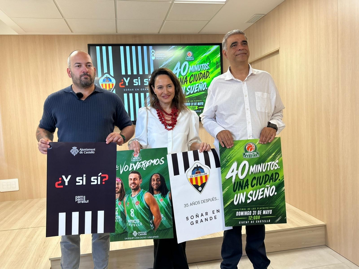 Del Fadrí a los comercios: la ciudad se engalana para apoyar a Castellón y Amics en la pelea por el ascenso