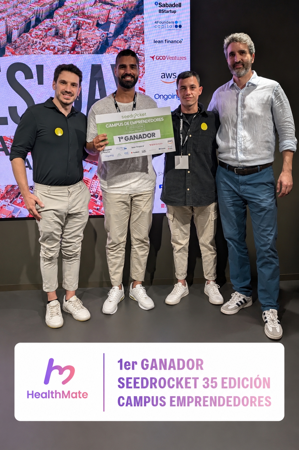 HealthMate, del Parque Científico de la UMH, ganadora del 35º Campus de SeedRocket 