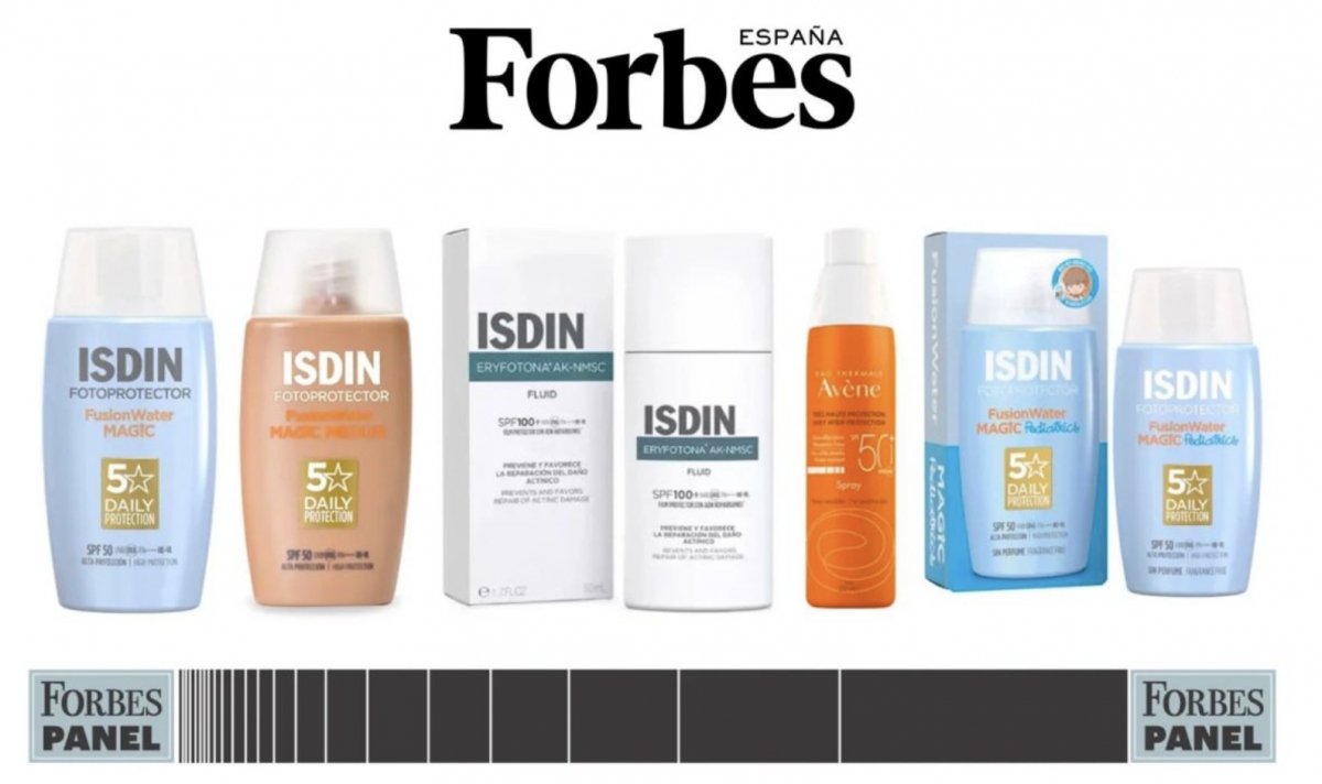 ISDIN renueva su liderazgo en el ranking 'Forbes' de los mejores fotoprotectores solares