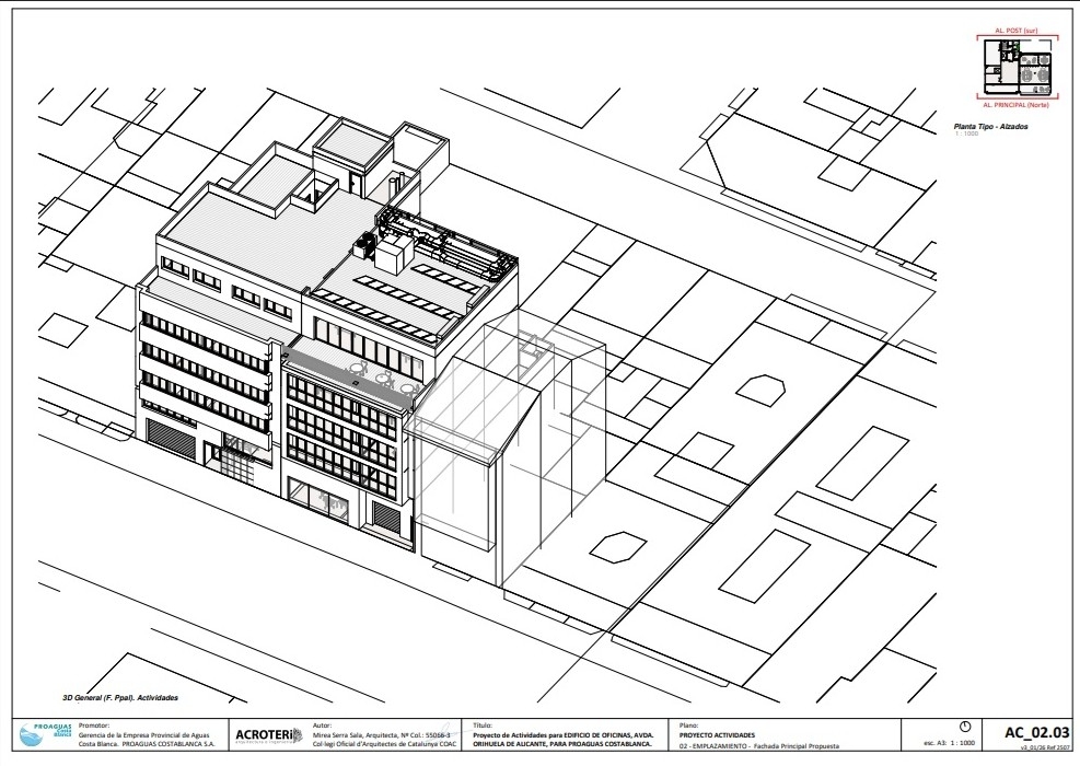 El diseño del edificio anexo a la sede de Proaguas, según el proyecto de Acroteri Arquitectura e Ingeniería.