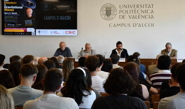 El Premio Nobel de Física, Barry C. Barish, llena la UPV en Alcoy acercando a Einstein y las ondas gravitacionales