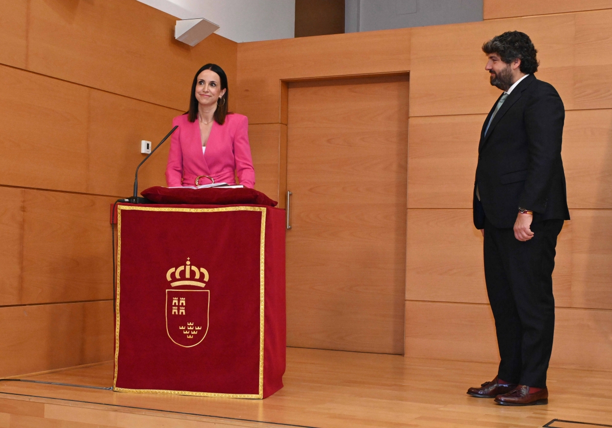Isabel Ayala y Fernando López Miras. - Foto: CARM Isabel Ayala y Fernando López Miras.