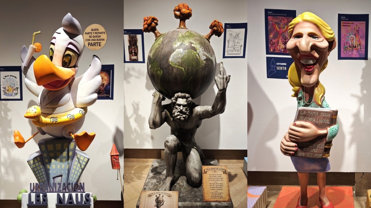 La polémica de las VPP y los efectos de las guerras se cuelan en la Exposición del Ninot de Fogueres
