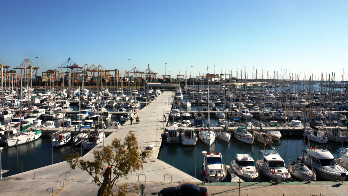 Vista del Real Club Náutico de Valencia - 