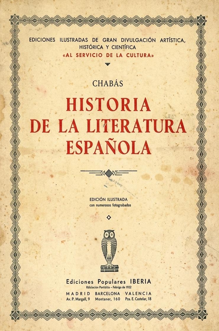 Obra historiográfica de referencia de Juan Chabás. 1ª ed., 1933
