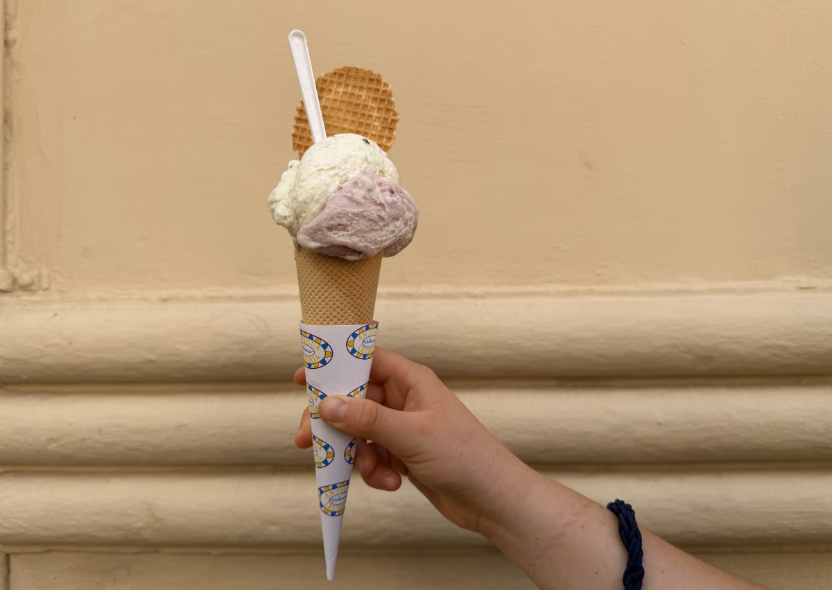 Helado de limón y albahaca en Antigua Lechería