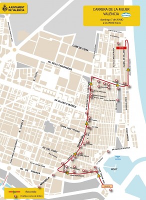 La Carrera de la Mujer recorrerá este domingo las calles de Poblats Marítims y Camins al Grau