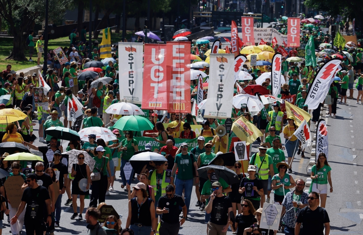 Una nueva manifestación de docentes advierte que 