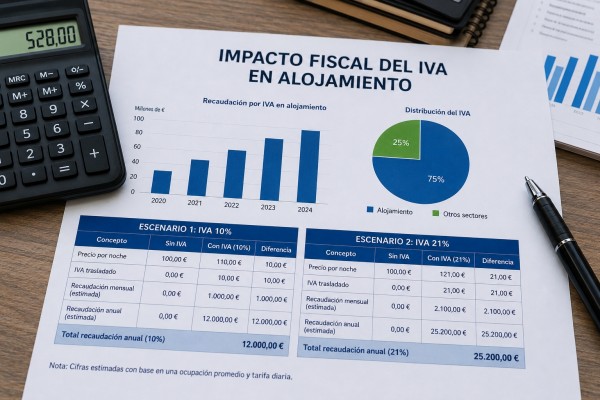 La patronal hotelera Hosbec advierte de que subir el IVA turístico sería 