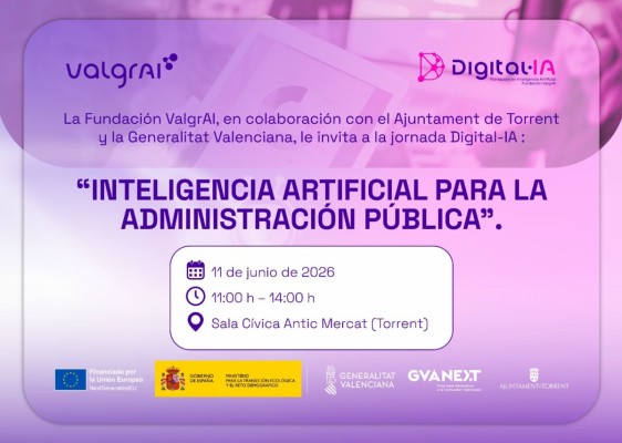 Torrent acogerá una jornada sobre IA en la administración pública para mejorar los servicios a la ciudadanía