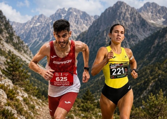 Irene Andújar y Álex García Carrillo suben al podio con España en el Europeo de campo a través