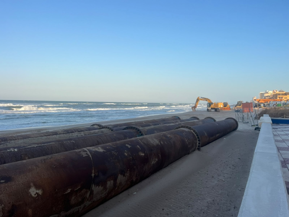 Las playas de Sueca cogen forma sin fecha estimada de apertura y con retrasos en las obras