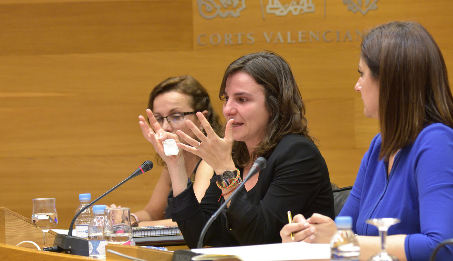 Beatriz Garrote, en la comisión de Les Corts - 