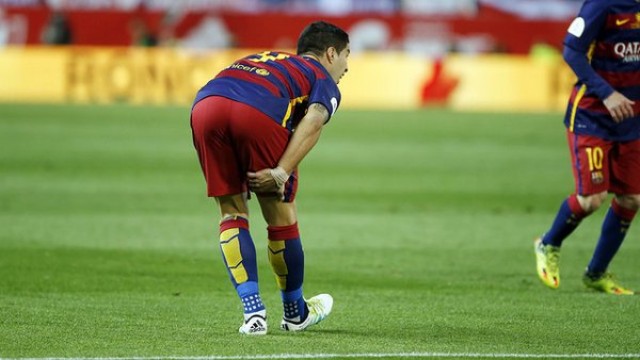 Luis Suárez, lesionado en el semimembranoso de la pierna derecha