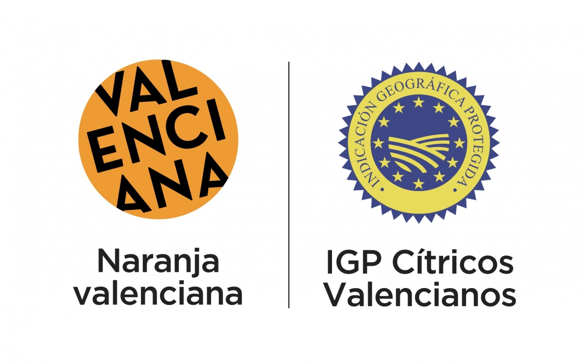 Imagen de la marca Naranja Valenciana y la IGP. - Imagen de la marca Naranja Valenciana y la IGP.