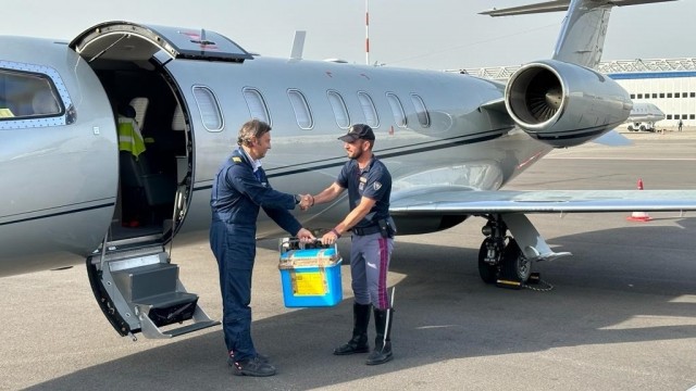 La ONT trasladó en 2025 un total de 1.045 órganos para trasplante por vía aérea, 114 menos que en 2024