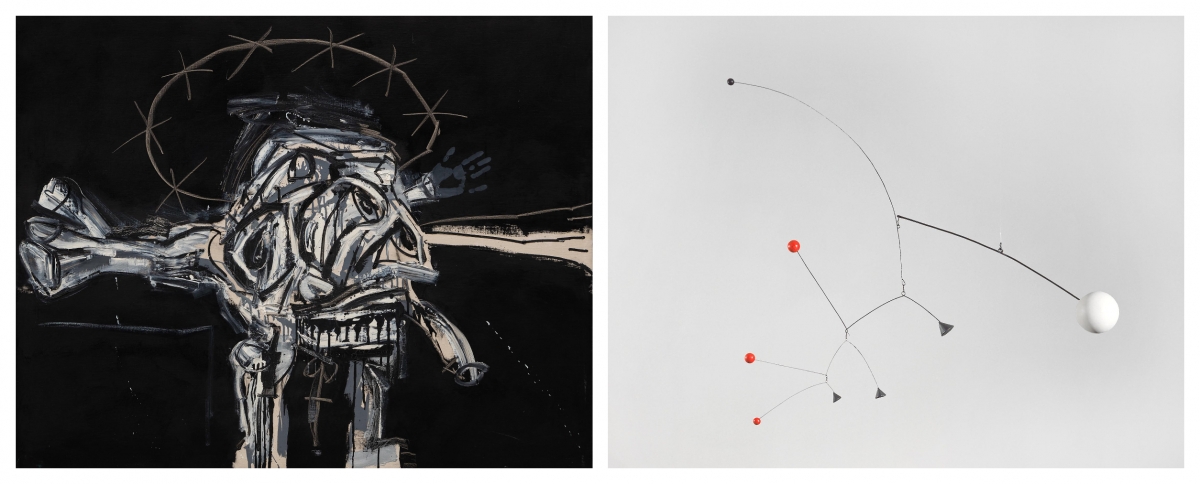 Antonio Saura, Crucifixión, 1959 / Alexander Calder, Sin título, ca. 1934. IVAM