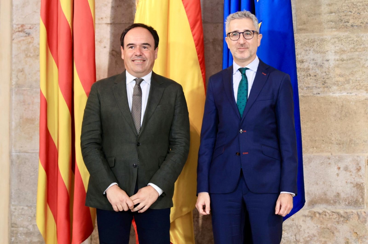 Pérez Llorca reclama a Arcadi España la condonación de la deuda Dana de la Generalitat Valenciana