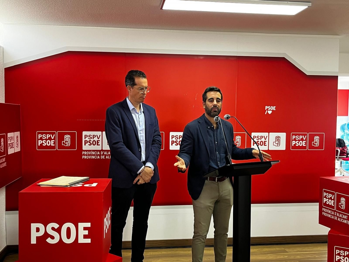 El PSPV denuncia que la Generalitat sólo destinará 286 millones a inversiones en Alicante frente a los 600 millones del Botànic