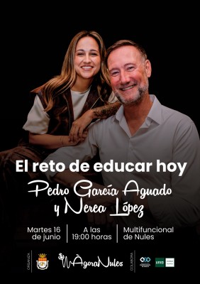 Nules acogerá la conferencia gratuita sobre educación familiar de Pedro García Aguado y Nerea López 