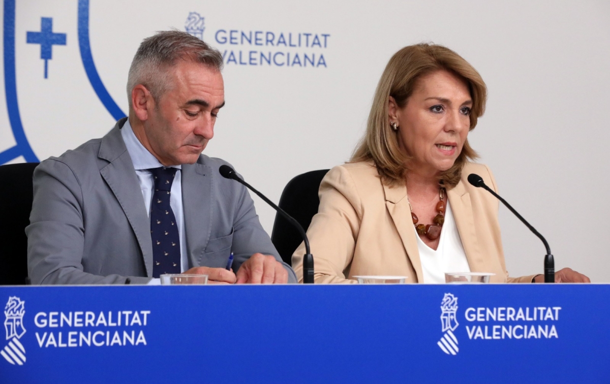 El portavoz del Consell, Miguel Barrachina, y la vicepresidenta primera, Susana Camarero. - Foto: GVA El portavoz del Consell, Miguel Barrachina, y la vicepresidenta primera, Susana Camarero.