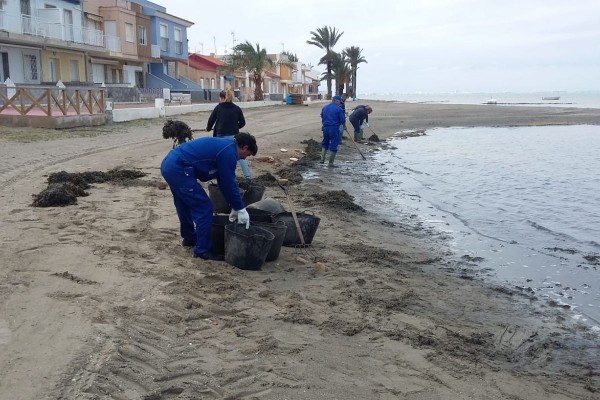 Cartagena prepara cuatro años de limpieza de playas con actuaciones especiales en La Gola y Los Nietos