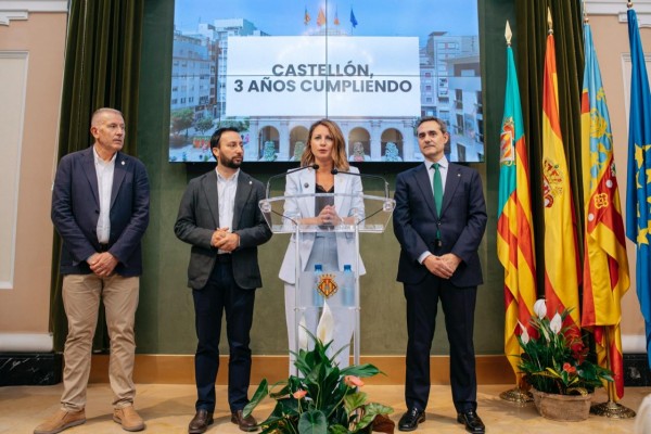 El bipartito de Castelló repasa tres años de gobierno y apunta a 2027 con la 'nueva' Pérgola y la ronda Oeste