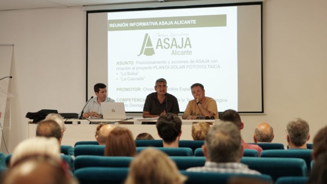 Asaja anuncia que se sumará a la presentación de alegaciones contra las dos plantas fotovoltaicas de 115MW proyectadas en el Medio Vinalopó