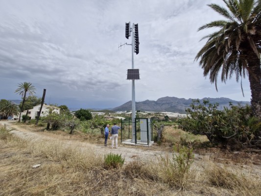La CHS instala en La Nucía un sistema acústico para avisar de las inundaciones