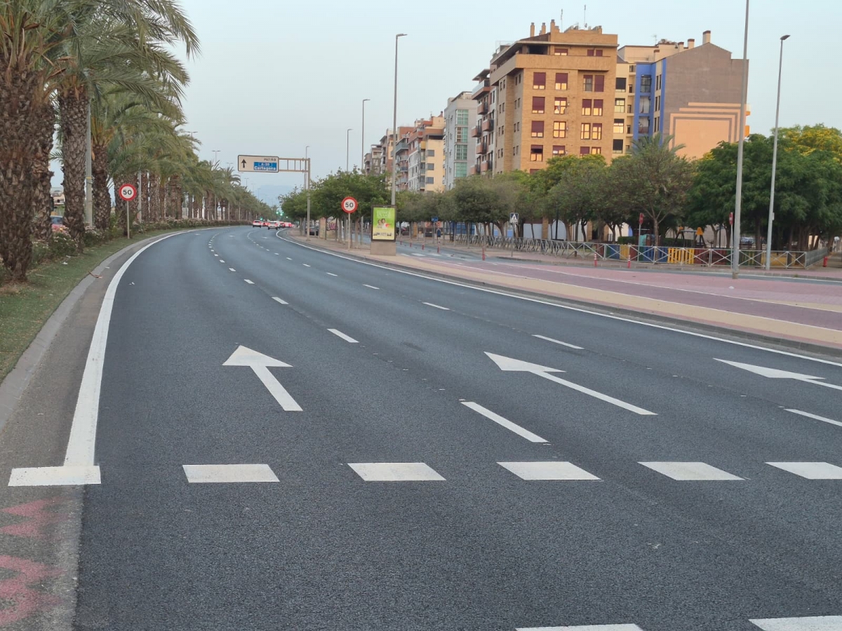 Ronda Sur estrena asfalto en sentido autovía mientras avanzan las obras de Red Eléctrica
