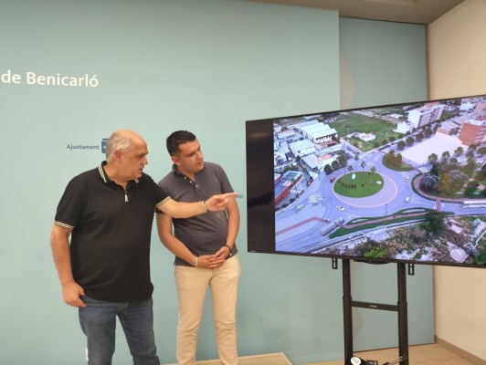 Nueva rotonda, carril bici y más de 4.000 m2 de zona verde: Benicarló presenta la primera fase del Bulevard