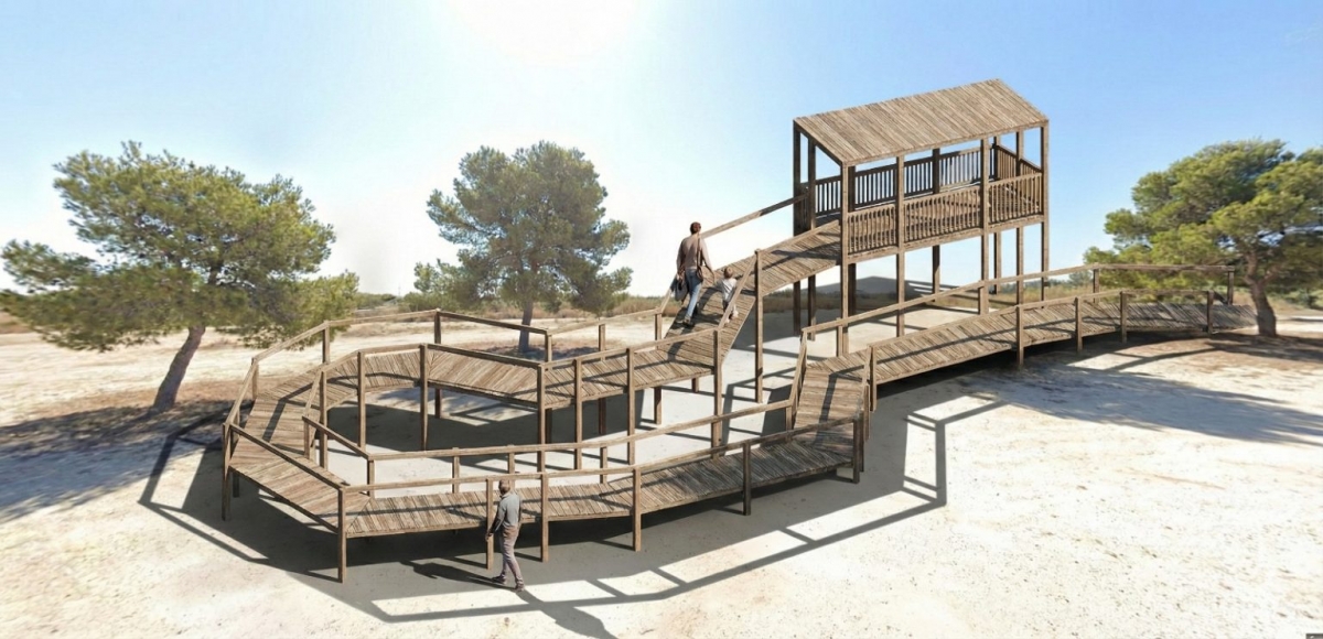 Un 'balcón' sobre las Salinas: San Pedro inaugura el nuevo observatorio inclusivo, serpenteante y rodeado de árboles