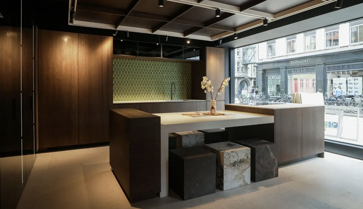 Espacios del nuevo showroom Porcelanosa en Copenhague