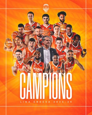 El Ayuntamiento de València se tiñe de 'taronja' para celebrar el título de la ACB