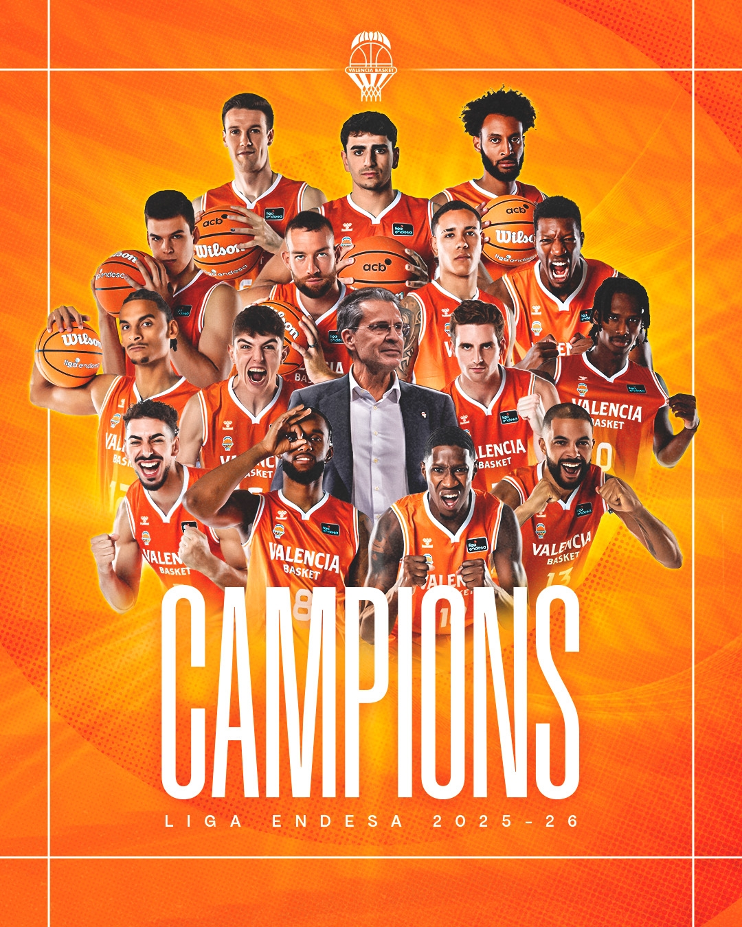 El Ayuntamiento de València se tiñe de 'taronja' para celebrar el título de la ACB