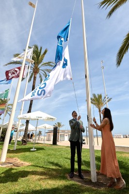 La platja de Gandia revalida els seus distintius de qualitat i sostenibilitat i celebra 40 anys consecutius amb Bandera Blava