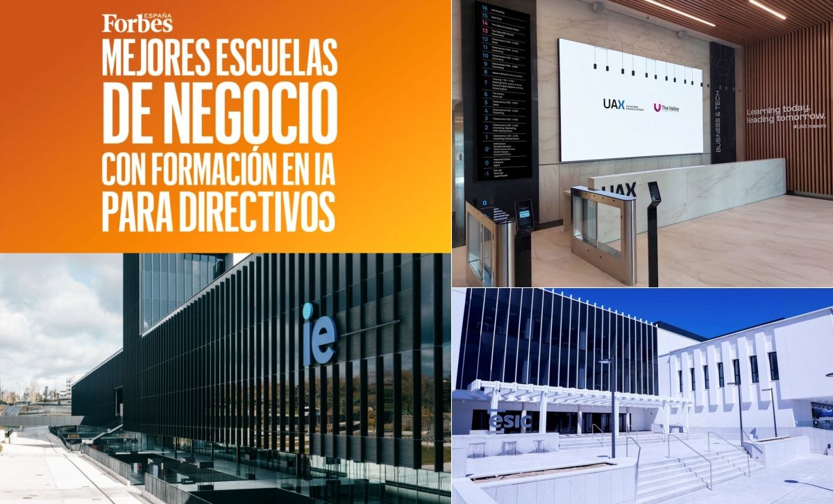 IE, ESIC y The Valley lideran el ranking de las mejores escuelas de negocio con formación en IA para directivos, según Forbes