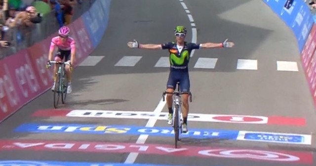 Valverde gana la etapa y se coloca tercero en la general; Kruijswijk sigue líder