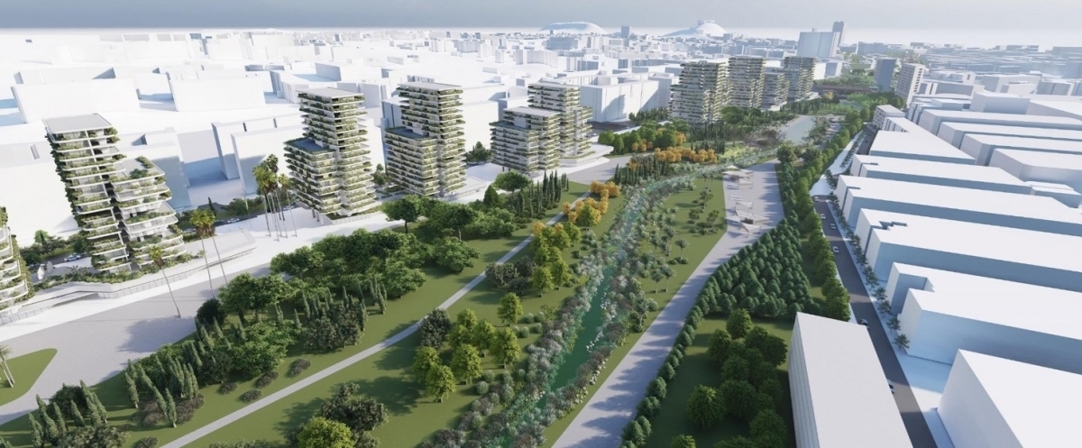 Recreación virtual del proyecto del Parque Central de Alicante.
