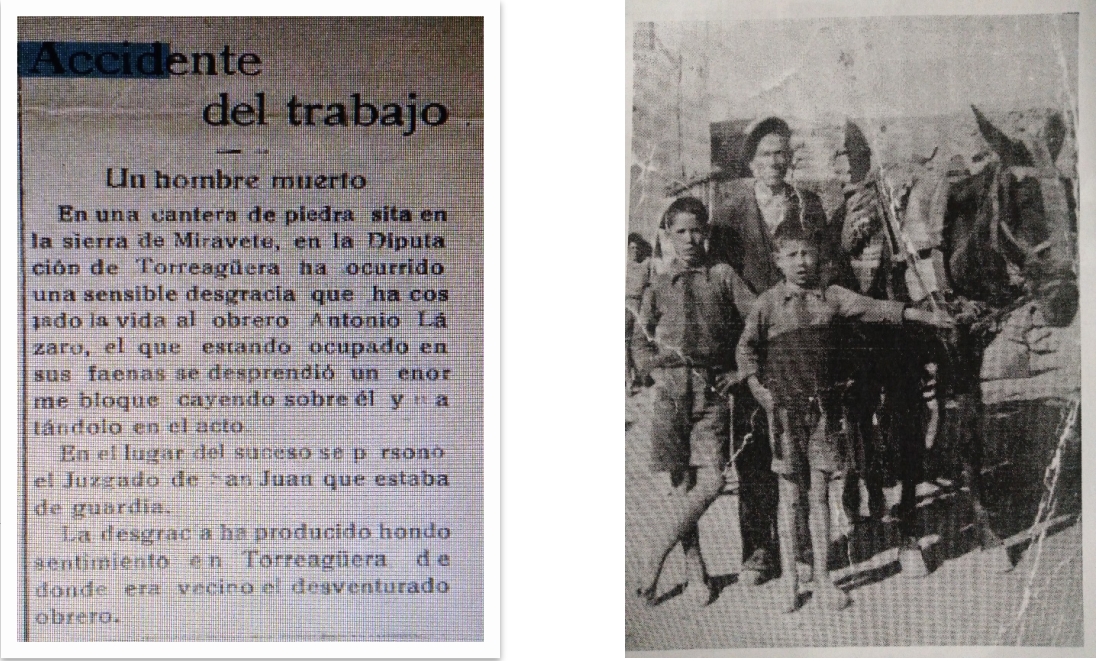 Recorte prensa principios siglo XX y antiguo oficio de Arriero