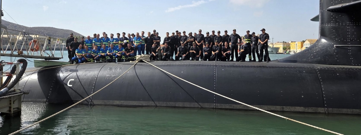 El S-82 Narciso Monturiol acelera su puesta a punto con nuevas pruebas de mar junto a la Armada