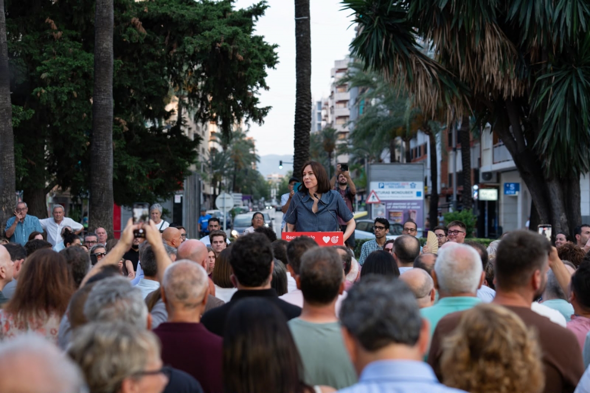 Morant, durante el acto. - Foto: PSPV Morant, durante el acto.