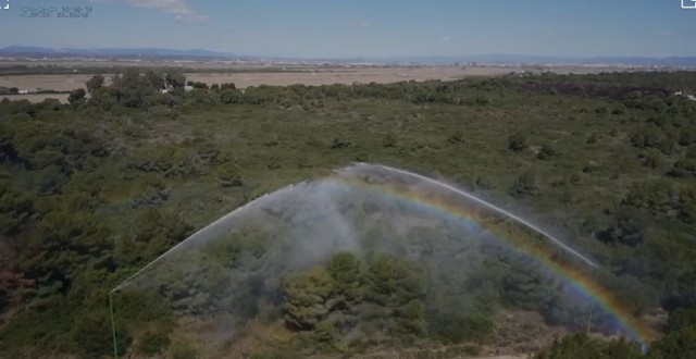 Los cañones antiincendios de El Saler, en marcha ante el nivel de preemergencia de incendios a rojo