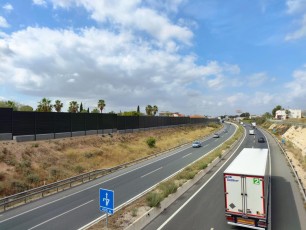 Finalizan las obras para 'silenciar' la autovía A-7 a su paso por librilla tras 2 millones de inversión
