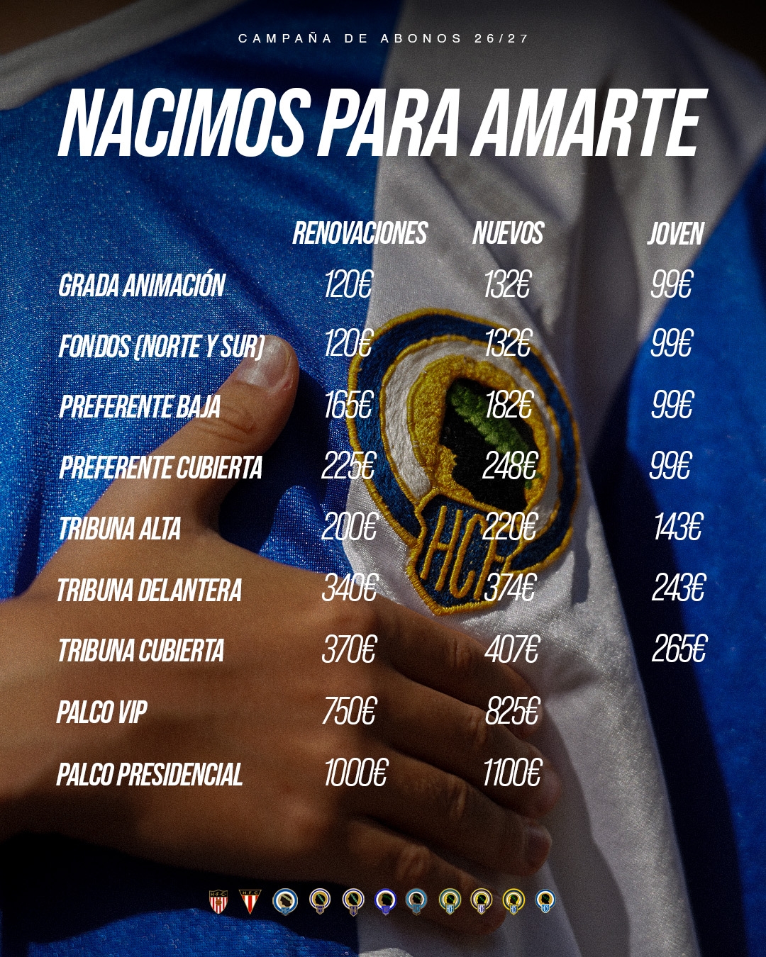 Precios de la campaña de abonoss del Hércules CF
