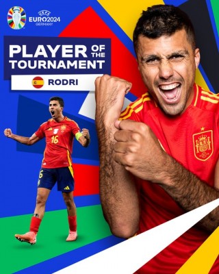 Rodri, mejor jugador de la Eurocopa
