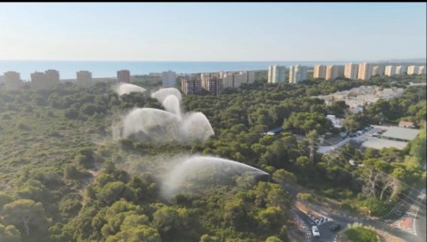 Los cañones antiincendios de El Saler, en marcha ante el aviso rojo por las altas temperaturas en València